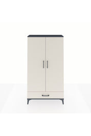 Arges Dolap 2 Raflı Tek Çekmeceli Tek Askılı 88x30x163 Antrasit-Aytaşı