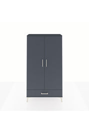 Arges Dolap 2 Raflı Tek Çekmeceli Tek Askılı 88x30x163 Antrasit-Antrasit