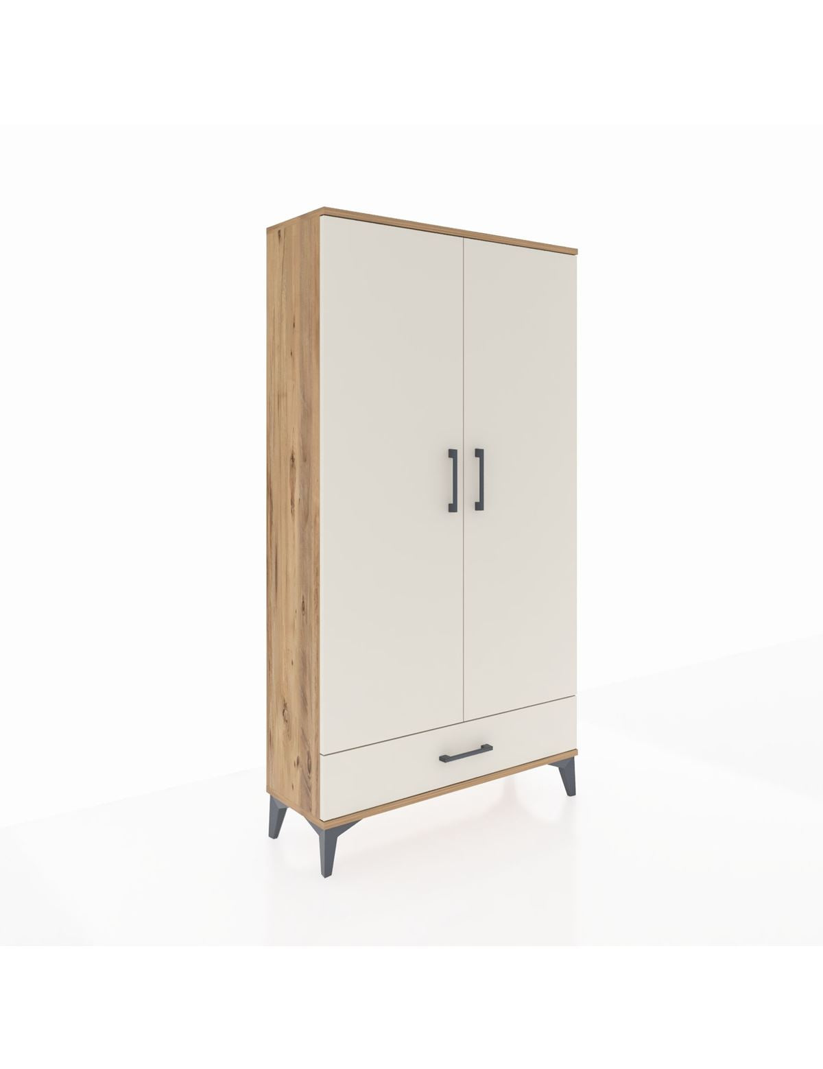 Arges Dolap 2 Raflı Tek Çekmeceli Tek Askılı 88x30x163 Çam-Aytaşı