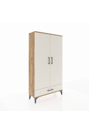 Arges Dolap 2 Raflı Tek Çekmeceli Tek Askılı 88x30x163 Çam-Aytaşı