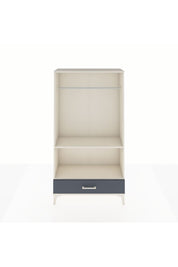 Arges Dolap 2 Raflı Tek Çekmeceli Tek Askılı 88x30x163 Aytaşı-Antrasit