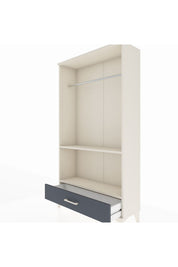 Arges Dolap 2 Raflı Tek Çekmeceli Tek Askılı 88x30x163 Aytaşı-Antrasit