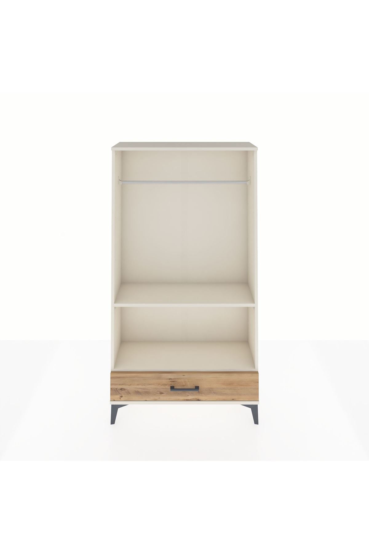 Arges Dolap 2 Raflı Tek Çekmeceli Tek Askılı 88x30x163 - S21M155V3A