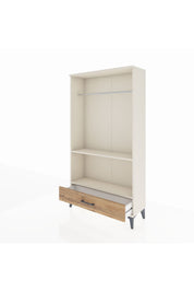Arges Dolap 2 Raflı Tek Çekmeceli Tek Askılı 88x30x163 Aytaşı-Çam