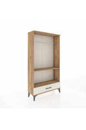 Arges Dolap 2 Raflı Tek Çekmeceli Tek Askılı 88x30x163 Çam-Aytaşı