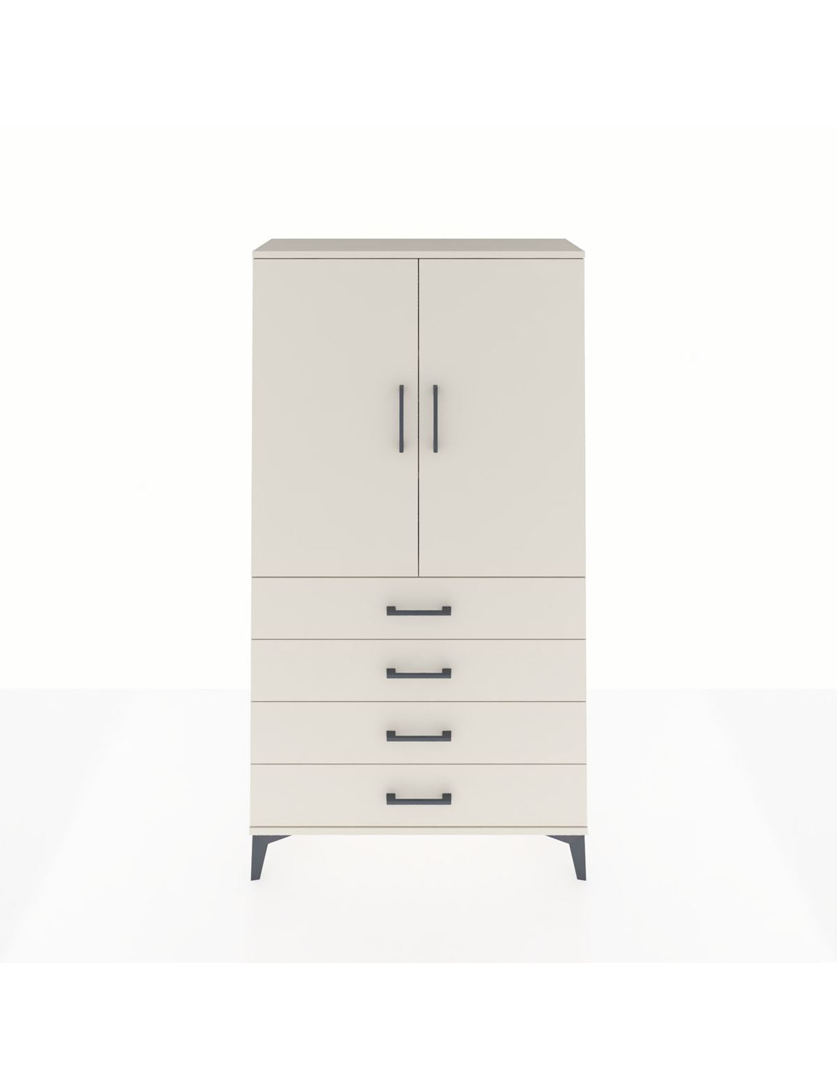 Arges Dolap 3 Raflı 4 Çekmeceli 2 Kapaklı 88x30x163 Aytaşı-Aytaşı