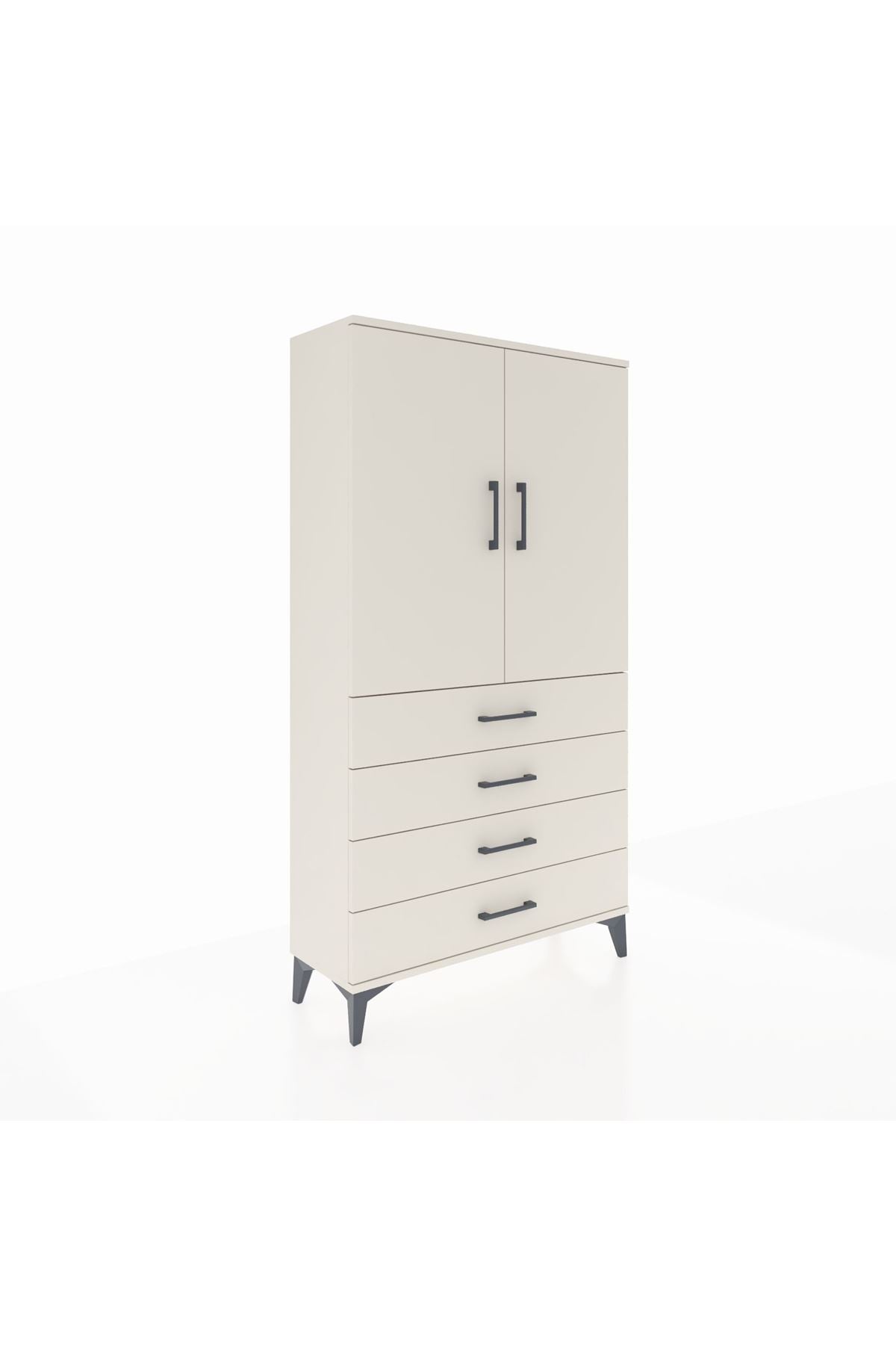 Arges Dolap 3 Raflı 4 Çekmeceli 2 Kapaklı 88x30x163 Aytaşı-Aytaşı