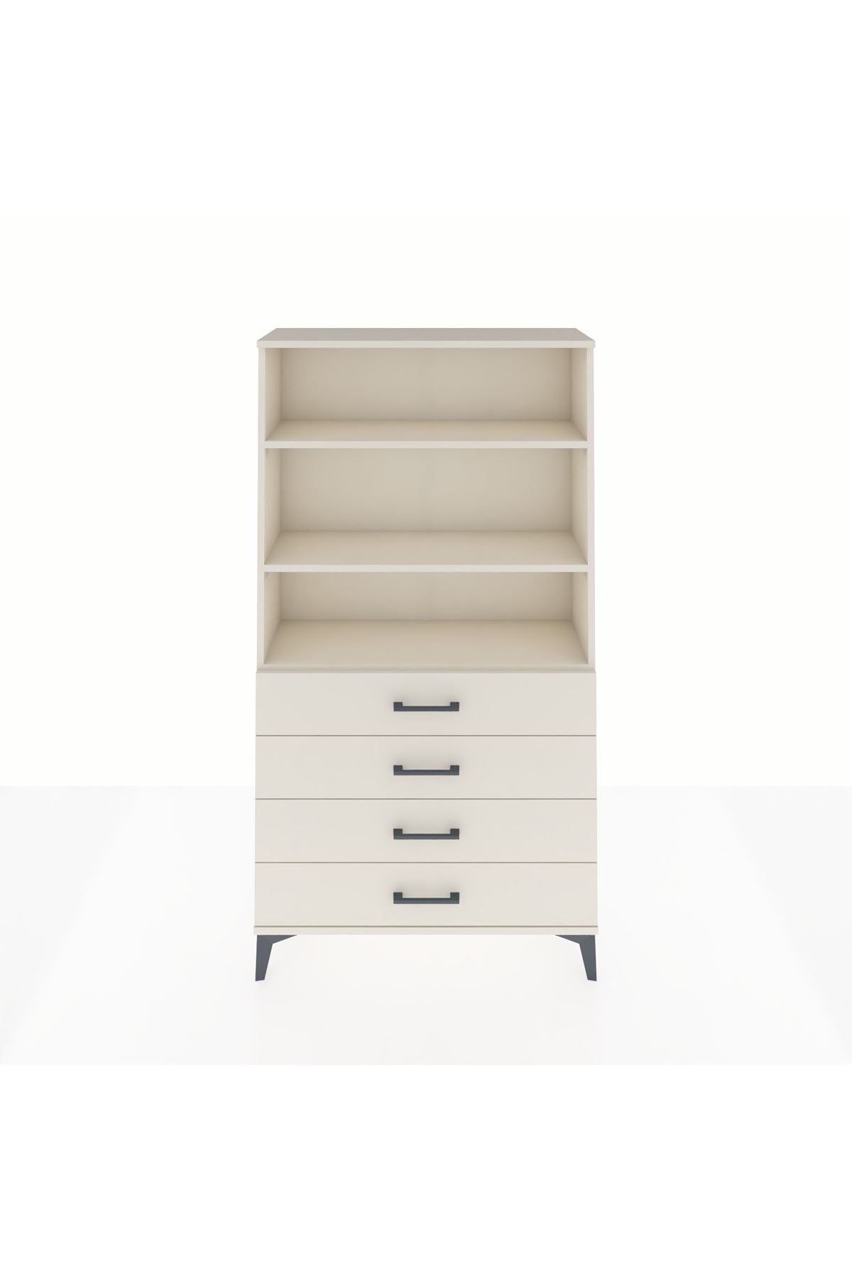 Arges Dolap 3 Raflı 4 Çekmeceli 88x30x163 Aytaşı-Aytaşı