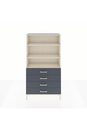 Arges Dolap 3 Raflı 4 Çekmeceli 88x30x163 Aytaşı-Antrasit