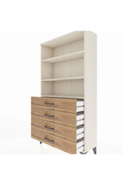 Arges Dolap 3 Raflı 4 Çekmeceli 88x30x163 Aytaşı-Çam