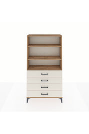 Arges Dolap 3 Raflı 4 Çekmeceli 88x30x163 Çam-Aytaşı