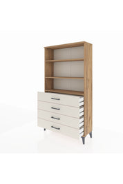 Arges Dolap 3 Raflı 4 Çekmeceli 88x30x163 Çam-Aytaşı