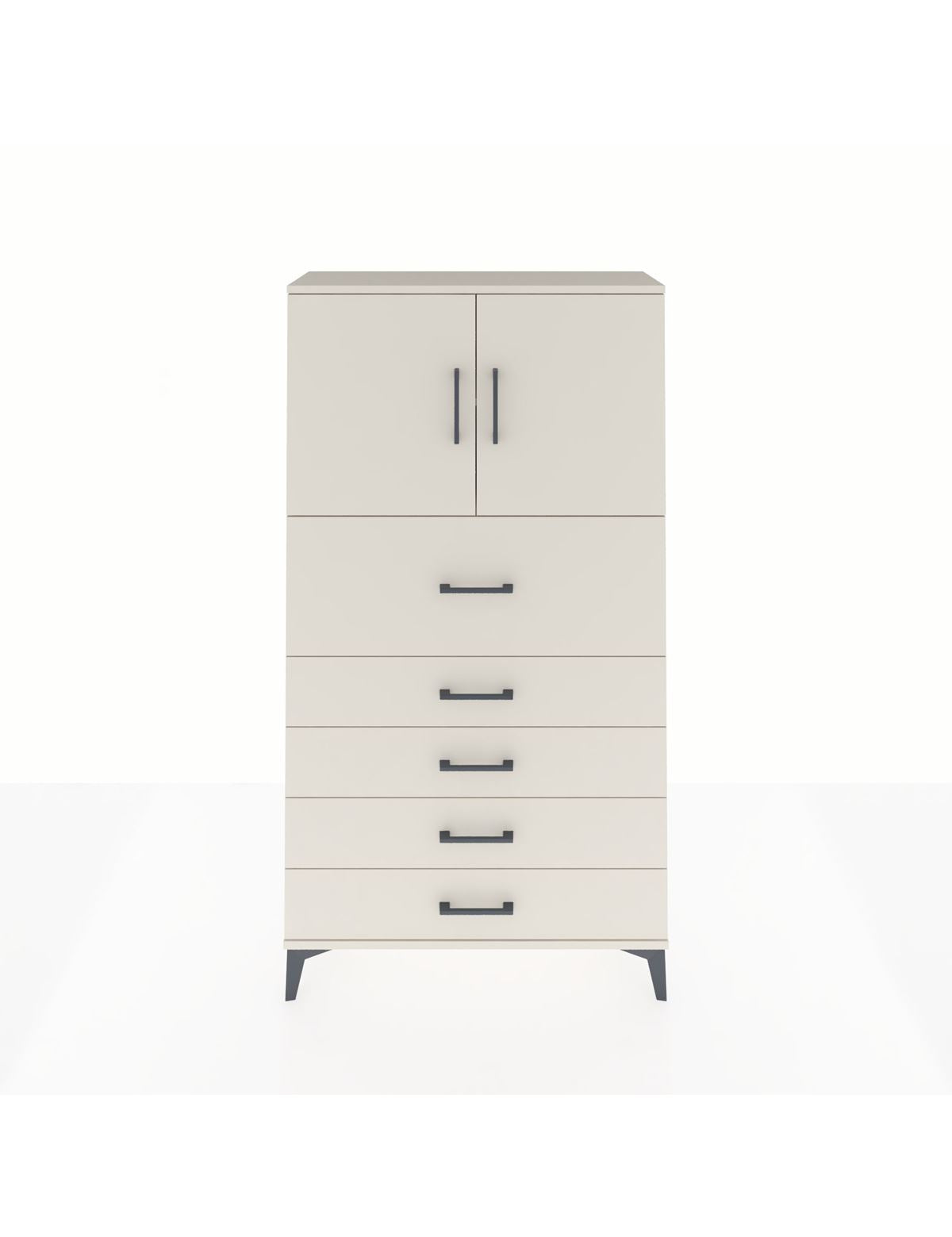 Arges Dolap 2 Raflı 5 Çekmeceli 2 Kapaklı 88x30x163 Aytaşı-Aytaşı