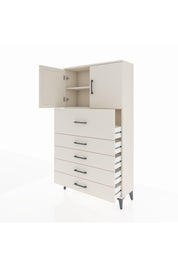 Arges Dolap 2 Raflı 5 Çekmeceli 2 Kapaklı 88x30x163 Aytaşı-Aytaşı