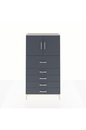 Arges Dolap 2 Raflı 5 Çekmeceli 2 Kapaklı 88x30x163 Aytaşı-Antrasit