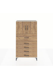 Arges Dolap 2 Raflı 5 Çekmeceli 2 Kapaklı 88x30x163 Aytaşı-Çam
