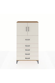 Arges Dolap 2 Raflı 5 Çekmeceli 2 Kapaklı 88x30x163 Çam-Aytaşı