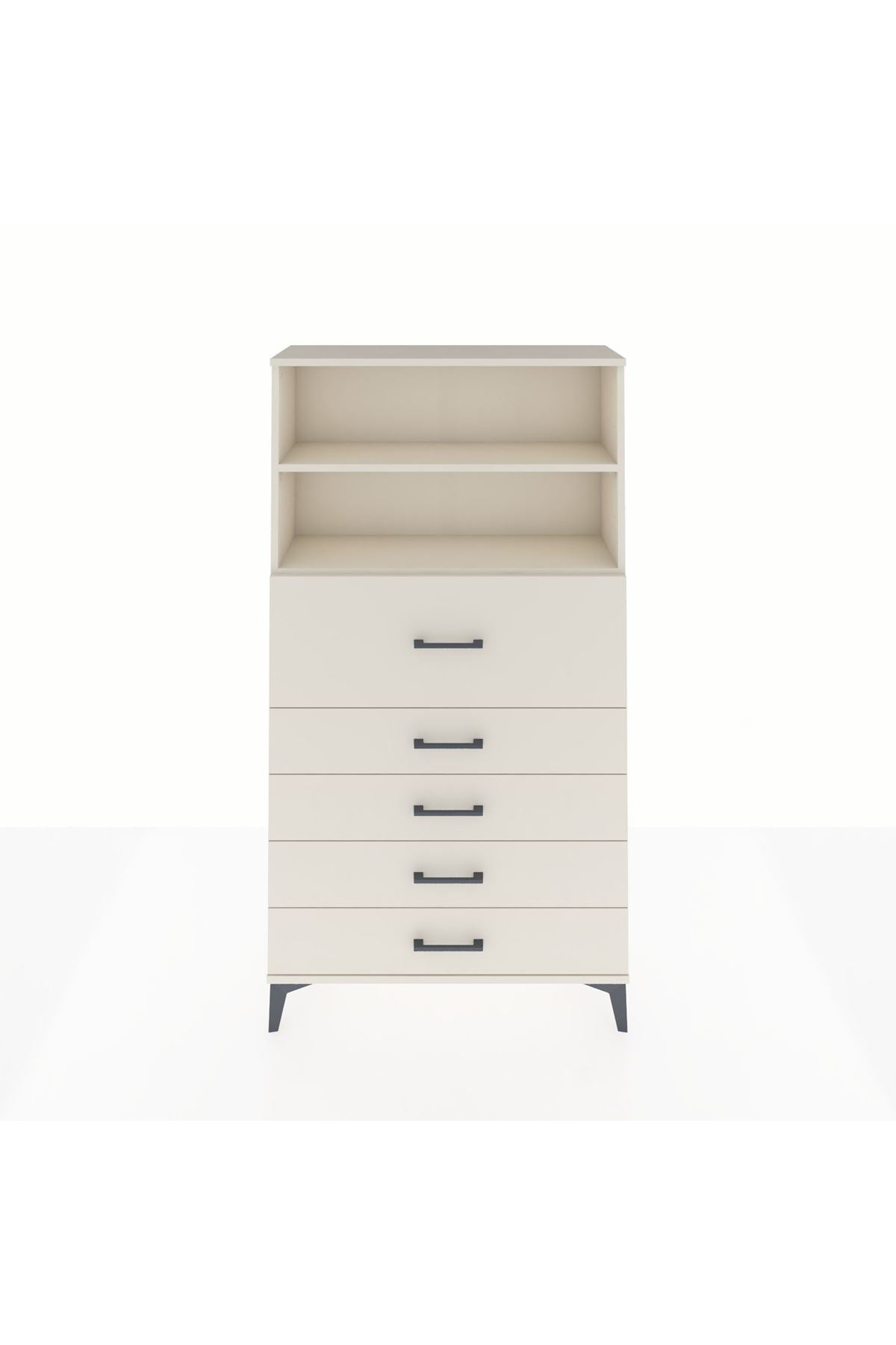 Arges Dolap 2 Raflı 5 Çekmeceli 88x30x163 Aytaşı-Aytaşı