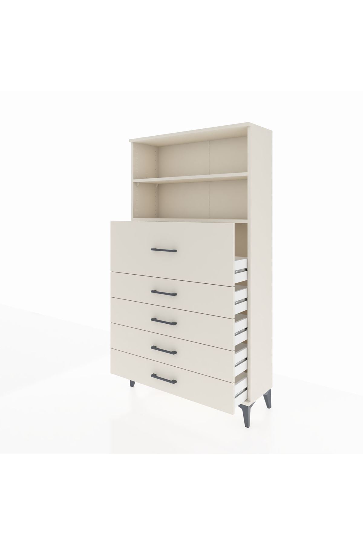 Arges Dolap 2 Raflı 5 Çekmeceli 88x30x163 Aytaşı-Aytaşı