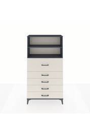 Arges Dolap 2 Raflı 5 Çekmeceli 88x30x163 Antrasit-Aytaşı