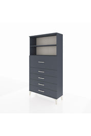 Arges Dolap 2 Raflı 5 Çekmeceli 88x30x163 Antrasit-Antrasit