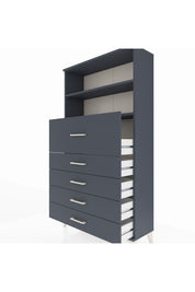 Arges Dolap 2 Raflı 5 Çekmeceli 88x30x163 - S21M159V5A