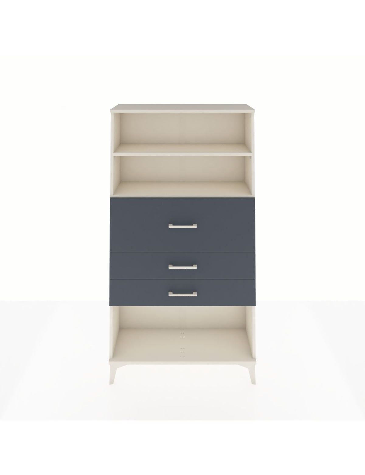 Arges Dolap 2 Raflı 3 Çekmeceli 88x30x163 Aytaşı-Antrasit