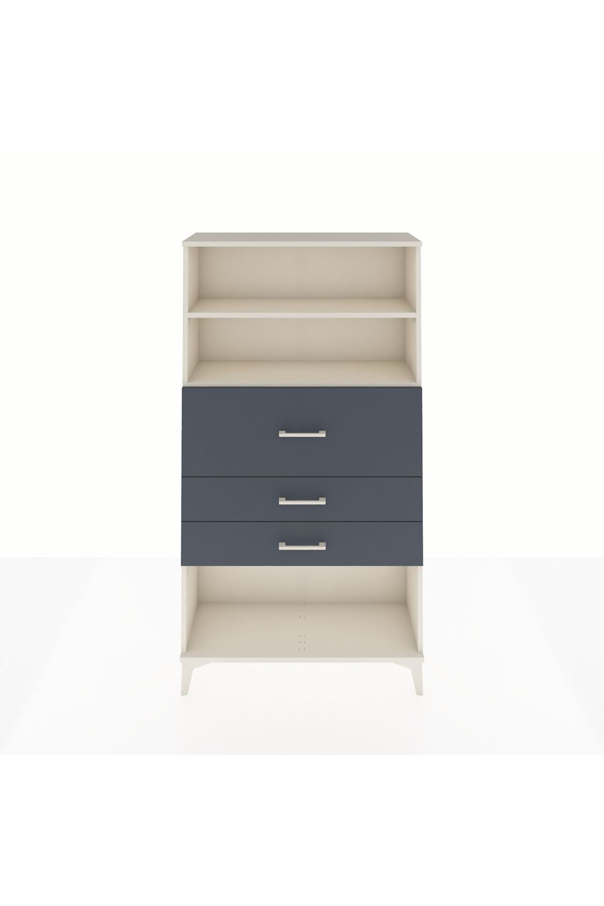 Arges Dolap 2 Raflı 3 Çekmeceli 88x30x163 Aytaşı-Antrasit