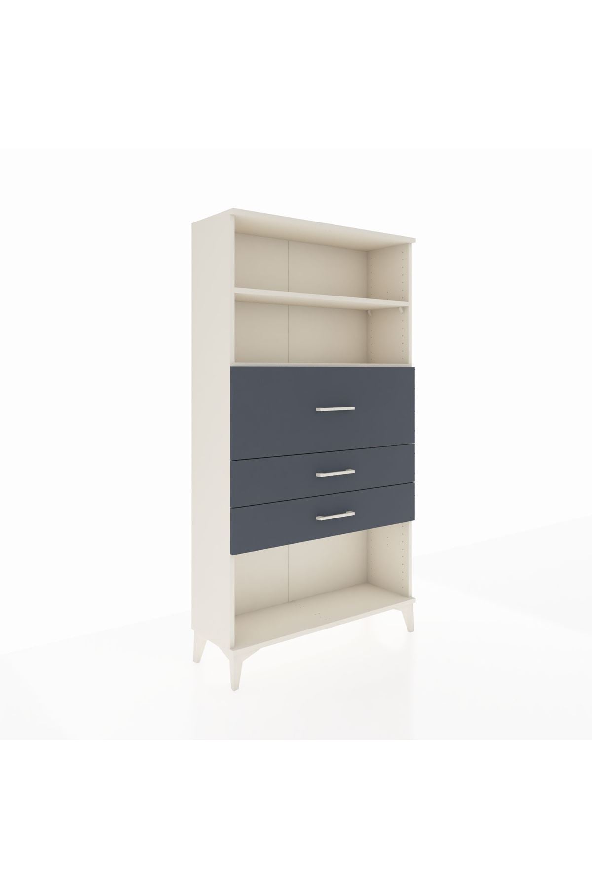 Arges Dolap 2 Raflı 3 Çekmeceli 88x30x163 Aytaşı-Antrasit