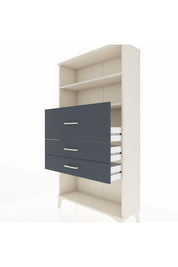 Arges Dolap 2 Raflı 3 Çekmeceli 88x30x163 Aytaşı-Antrasit