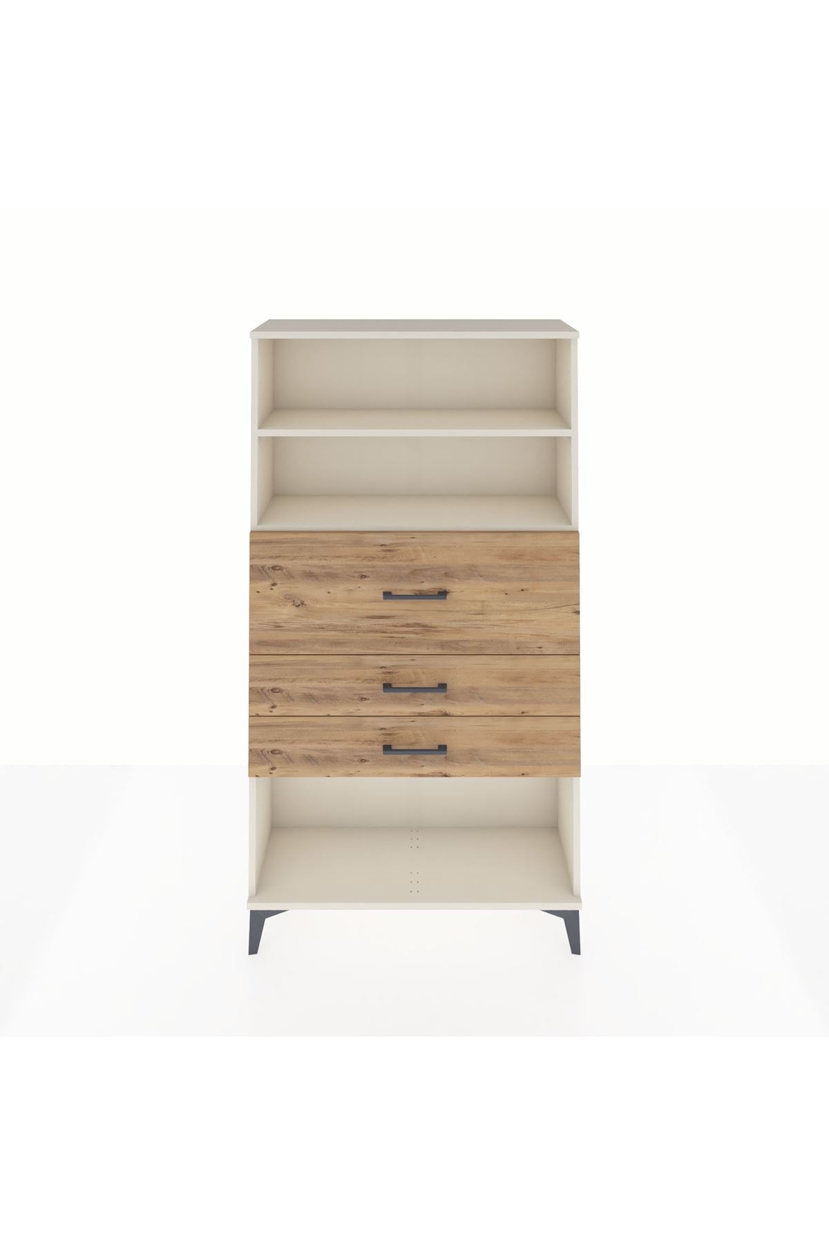 Arges Dolap 2 Raflı 3 Çekmeceli 88x30x163 Aytaşı-Çam