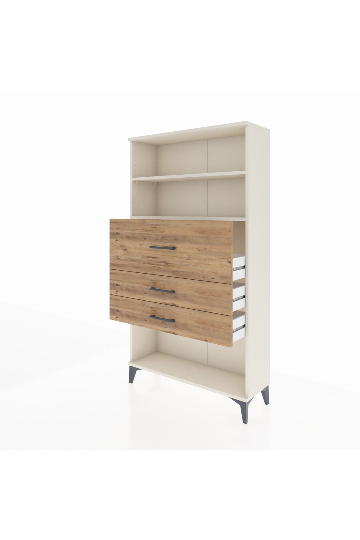 Arges Dolap 2 Raflı 3 Çekmeceli 88x30x163 Aytaşı-Çam