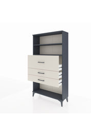 Arges Dolap 2 Raflı 3 Çekmeceli 88x30x163 Antrasit-Aytaşı