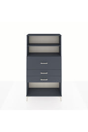 Arges Dolap 2 Raflı 3 Çekmeceli 88x30x163 Antrasit-Antrasit