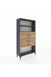 Arges Dolap 2 Raflı 3 Çekmeceli 88x30x163 Antrasit-Çam