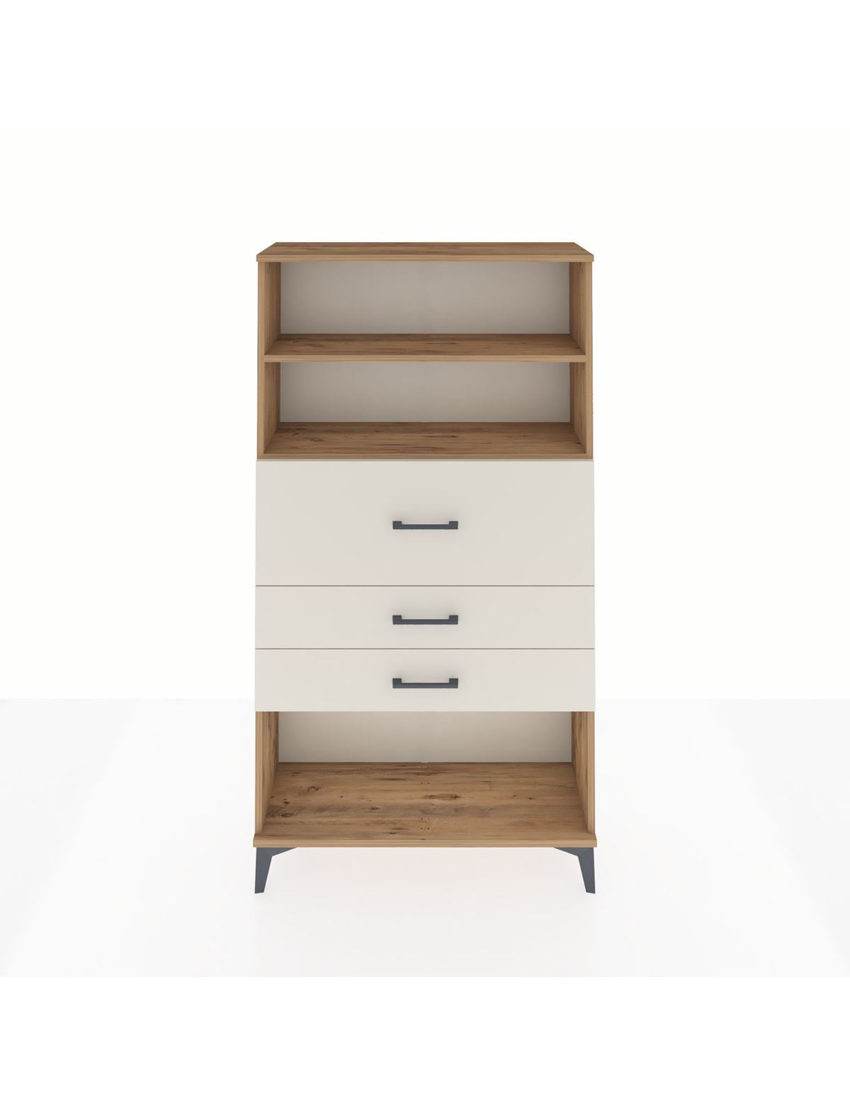 Arges Dolap 2 Raflı 3 Çekmeceli 88x30x163 Çam-Aytaşı