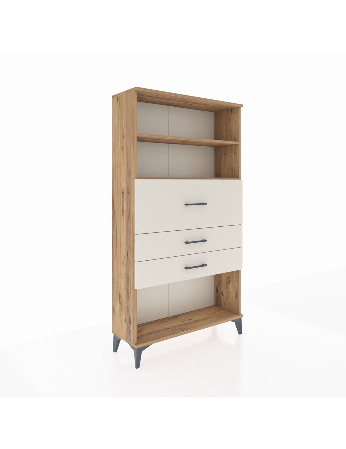 Arges Dolap 2 Raflı 3 Çekmeceli 88x30x163 Çam-Aytaşı