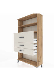 Arges Dolap 2 Raflı 3 Çekmeceli 88x30x163 Çam-Aytaşı