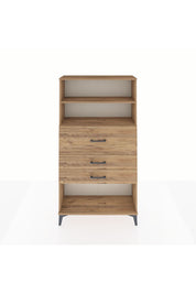 Arges Dolap 2 Raflı 3 Çekmeceli 88x30x163 Çam-Çam