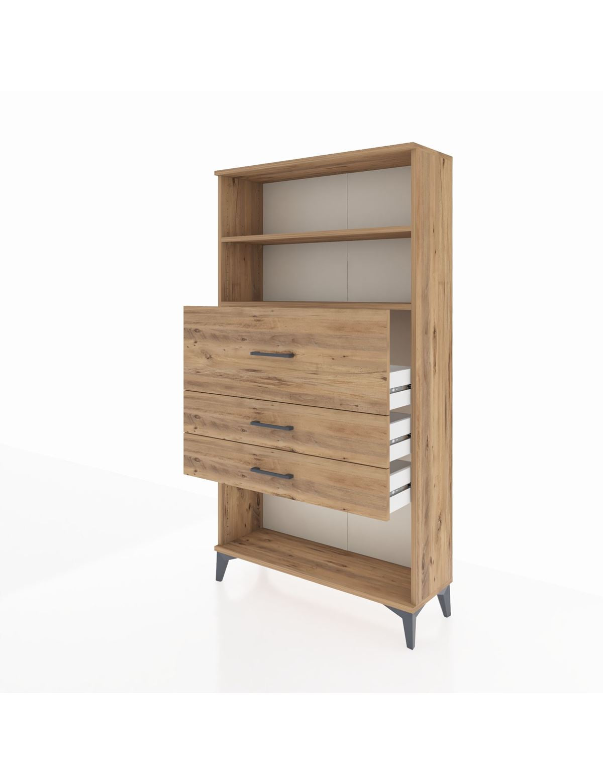 Arges Dolap 2 Raflı 3 Çekmeceli 88x30x163 - S21M160V9A