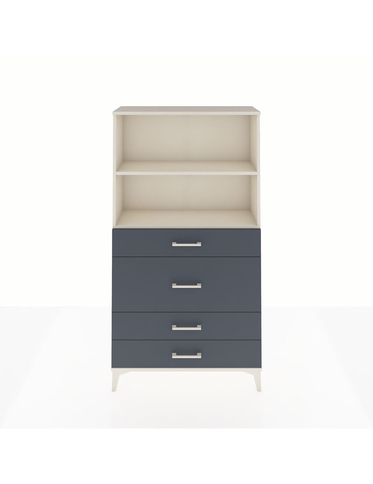 Arges Dolap 2 Raflı 4 Çekmeceli 88x30x163 Aytaşı-Antrasit