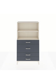 Arges Dolap 2 Raflı 4 Çekmeceli 88x30x163 Aytaşı-Antrasit