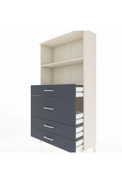 Arges Dolap 2 Raflı 4 Çekmeceli 88x30x163 Aytaşı-Antrasit