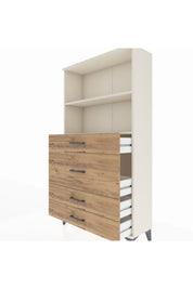 Arges Dolap 2 Raflı 4 Çekmeceli 88x30x163 Aytaşı-Çam