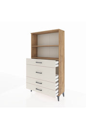 Arges Dolap 2 Raflı 4 Çekmeceli 88x30x163 Çam-Aytaşı