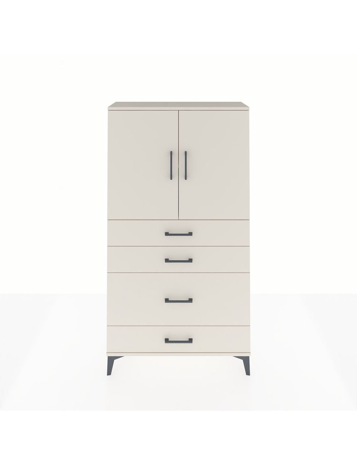 Arges Dolap 2 Raflı 4 Çekmeceli 2 Kapaklı 88x30x163 Aytaşı-Aytaşı