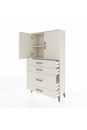 Arges Dolap 2 Raflı 4 Çekmeceli 2 Kapaklı 88x30x163 Aytaşı-Aytaşı