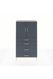 Arges Dolap 2 Raflı 4 Çekmeceli 2 Kapaklı 88x30x163 Aytaşı-Antrasit