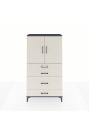 Arges Dolap 2 Raflı 4 Çekmeceli 2 Kapaklı 88x30x163 Antrasit-Aytaşı