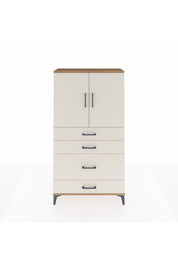 Arges Dolap 2 Raflı 4 Çekmeceli 2 Kapaklı 88x30x163 Çam-Aytaşı